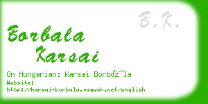 borbala karsai business card